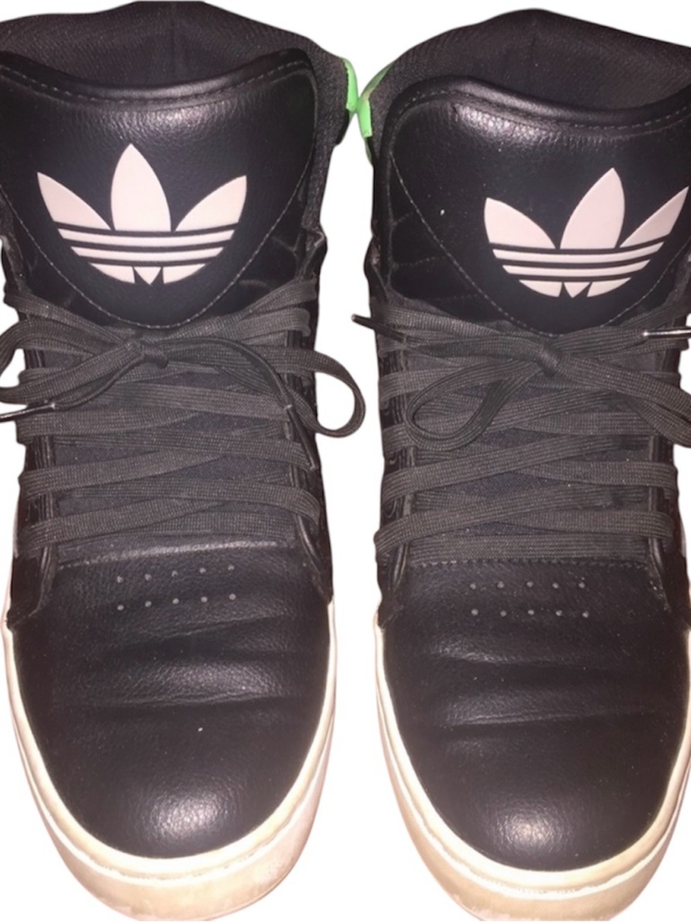 Black and Green Adidas Fashion Sneakers